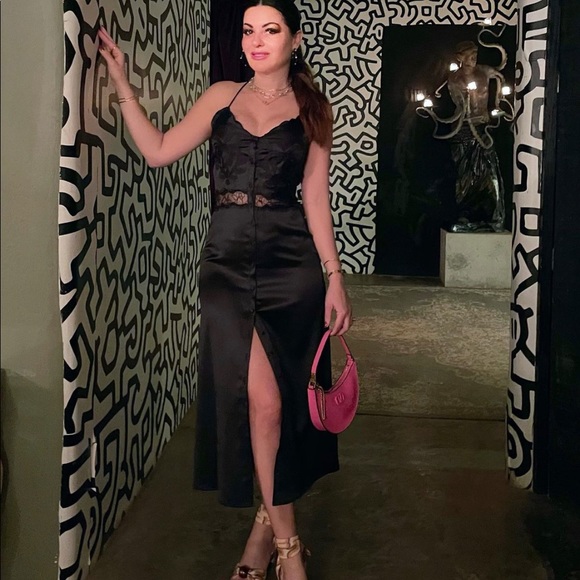 Zara COMBINATION SLIP black DRESS size S - Picture 1 of 8